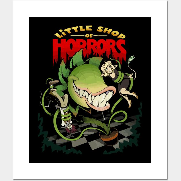 Little shop of Horrors - Cartoon design Wall Art by TheAnchovyman